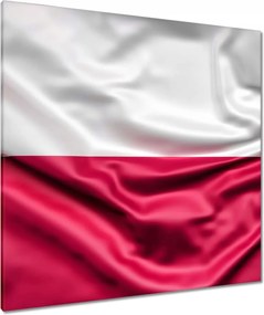 Vászonkép 90x90 Zászló Lengyelország