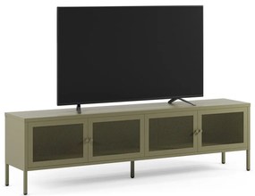 Zöld fém TV-állvány 160x50x35 cm Fayna – Marckeric