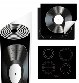 Tűzhelyvédő Szőnyeg Több Helyet Biztosít 60x52 fekete vinil