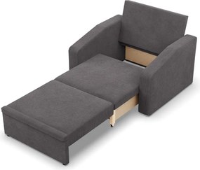 Vertico fekvőfotel, 80 cm széles, kordbársony, szürke