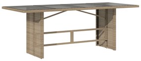 7 részes barna polyrattan kerti bisztrógarnitúra párnákkal