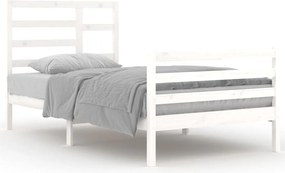 vidaXL fehér tömör fa ágykeret 104x 200 cm