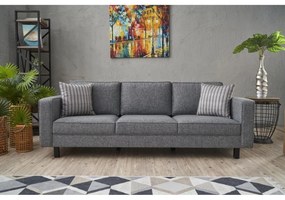 3 személyes kanapé Kale Linen - Szürke