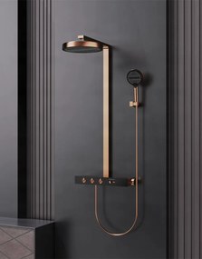 Termosztátos zuhanyrendszer ELITE EDITION BSW1727, falon kívüli kivitel, több színben, például matt fekete vagy szálcsiszolt rozéarany — Grafitszürke