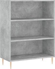 vidaXL betonszürke szerelt fa könyvespolc 69,5 x 32,5 x 90 cm