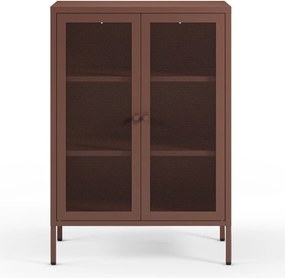 Borvörös fém szekrény 70x100x40 cm Fayna – Marckeric