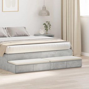 Éjjeli Asztalok Beton szürke Szerelt fa 160 x 36.5 x 16.5 cm