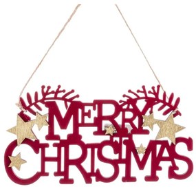 Fa karácsonyi függődísz 22 cm Merry Christmas – Casa Selección