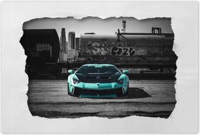 Poszter 60x40 Türkiz Lamborghini