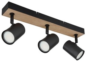 Globo 57911-3BW - Spotlámpa ROBBY 3xGU10/35W/230V fekete/barna