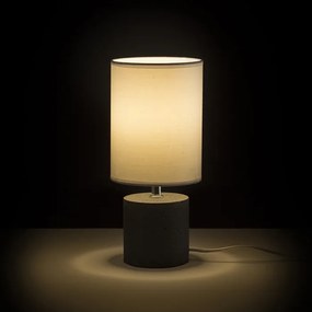 RENDL CAMINO stolní se stínidlem bílá cement 230V LED E27 15W