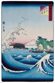 Plakát Hiroshige - The Seven Ri Beach, (61 x 91.5 cm)
