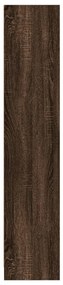 barna tölgy színű szerelt fa könyvszekrény 57 x 28,5 x 141 cm