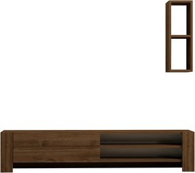 TV-asztal polccal Naz Walnut