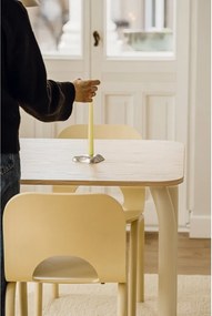 Étkezőasztal tölgyfa dekoros asztallappal 80x140 cm Meko – noo.ma