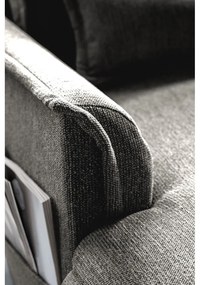 Sötétszürke kinyitható sarokkanapé (jobb oldali-U alakú) Charming Charlie – Miuform