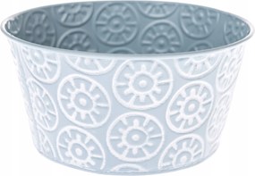 Fém Virágtartó Tál 18,5 x 9 cm Kék Dekoráció