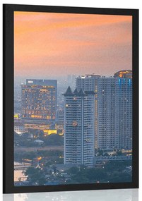 Poszter kilátás a naplementére, Bangkok városában