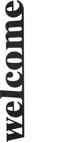 Fém fali dekoráció, welcome, 18x98 cm