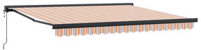 Automatikus Behúzható Napellenző Többszínű Csíkos 400x300 cm