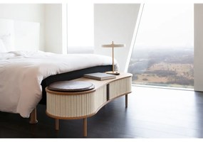 Szürke-natúr színű TV-állvány tölgyfa dekorral 140x40 cm Audacious – UMAGE