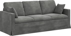 vidaXL Kanapé Sötétszürke 198 x 78 x 80 cm Bársony