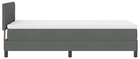 Boxspring Ágy Mattal Sötétszürke 80x200 cm Szövet