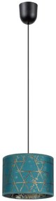 Csillár zsinóron REZO 1xE27/60W/230V türkiz