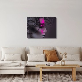 Egy nő képe (üvegen) (70x50 cm)