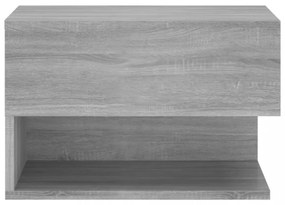 szürke sonoma tölgy színű falra szerelhető éjjeliszekrény