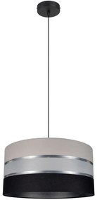 Csillár zsinóron CORAL 1xE27/60W/230V szürkés-fekete