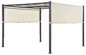 Kerti sátor Cavo 3 x 4 m lapos tetővel krémszínben