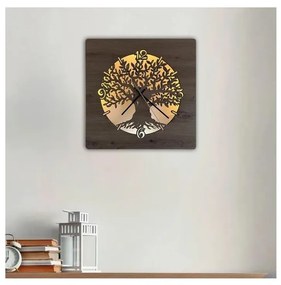 Li-Go 23537/DUB2 - LED Fényerőszabályozható óra LED/10W/5V 20000 mAh 42x42 cm tölgy + távirányító