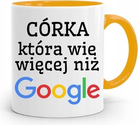 Sárga Bögre A Lányomnak, Aki Többet Tud, Mint A Google, fényképes nyomattal