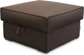 SMART COSARO XL tárolós puff, 71x71 cm, sötétbarna
