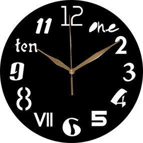 Falióra Fa Klasszikus Érdekes Tökéletes Ajándék 35 cm