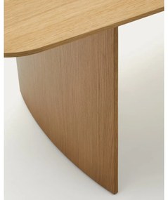 Natúr színű étkezőasztal tölgyfa dekorral 100x200 cm Litto – Kave Home