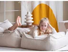 Krémszínű kordbársony gyerek babzsákfotel Chair – Wigiwama