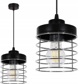 Mennyezeti Lámpa Függeszték Csillár Szimpla Fekete Konyha Fürdőszoba Nappali