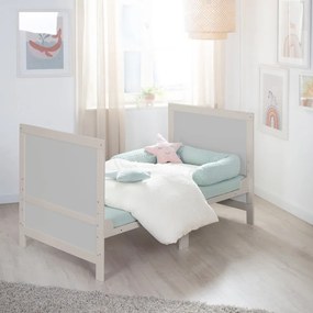 Szürke babaágy állítható magassággal 70x140 cm Easy Sleep – Roba