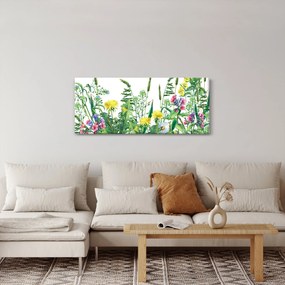 Kép - Festett réti virágok (120x50 cm)