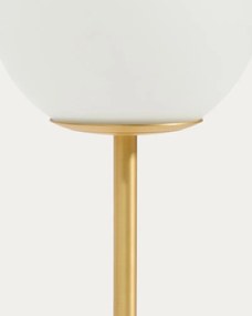 Fehér-aranyszínű asztali lámpa üveg búrával (magasság 35 cm) Brisia – Kave Home