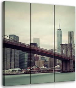 Vászonkép 90x100 Brooklyn híd New York Manhattan városkép