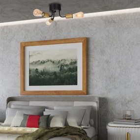 Felületre szerelhető csillár BRENDA 3xE27/60W/230V fekete/arany