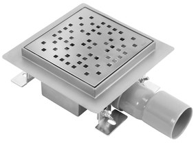 Zuhanylefolyó REA DOTS 150x150 Nickel Brush