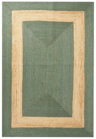 Zöld jutaszőnyeg 200 x 300 cm KARAKUYU Beliani