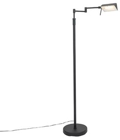 Design állólámpa fekete, beépített LED-del és érintőképernyős fényerő-szabályzóval - Notia