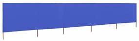 azúrkék 5 paneles szövet szélfogó 600 x 160 cm