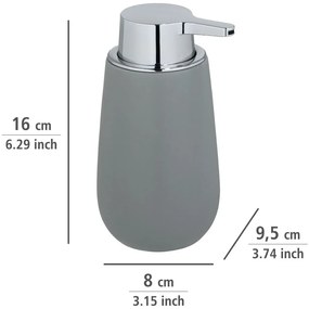 Szürke kerámia szappanadagoló 320 ml Badi – Wenko