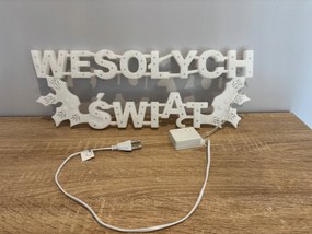 Karácsonyi lámpák "Boldog karácsonyt" hideg fehér program. vitalux WS42-2-PR